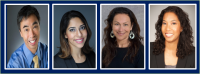 Four headshots of diverse winners smiling